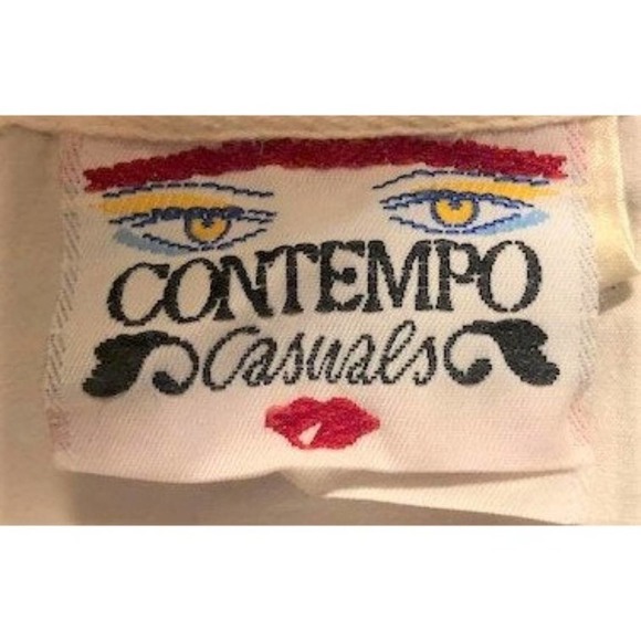 Vintage '80s SERGE rayon top, size extra large - Picture 4 of 6